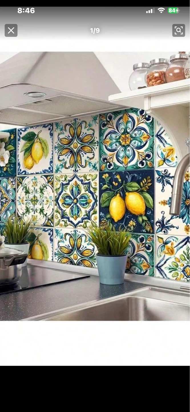 30 Pcs Tile Stickers - Mediterranean Style