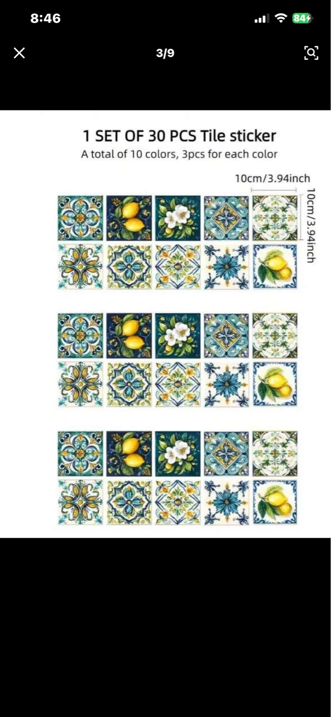 30 Pcs Tile Stickers - Mediterranean Style - photo 4