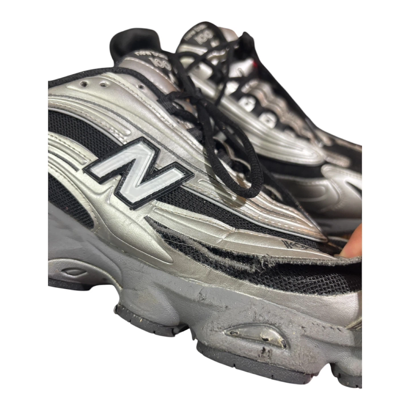 New Balance 1000 Silver and Black Athletic Shoes - photo 3
