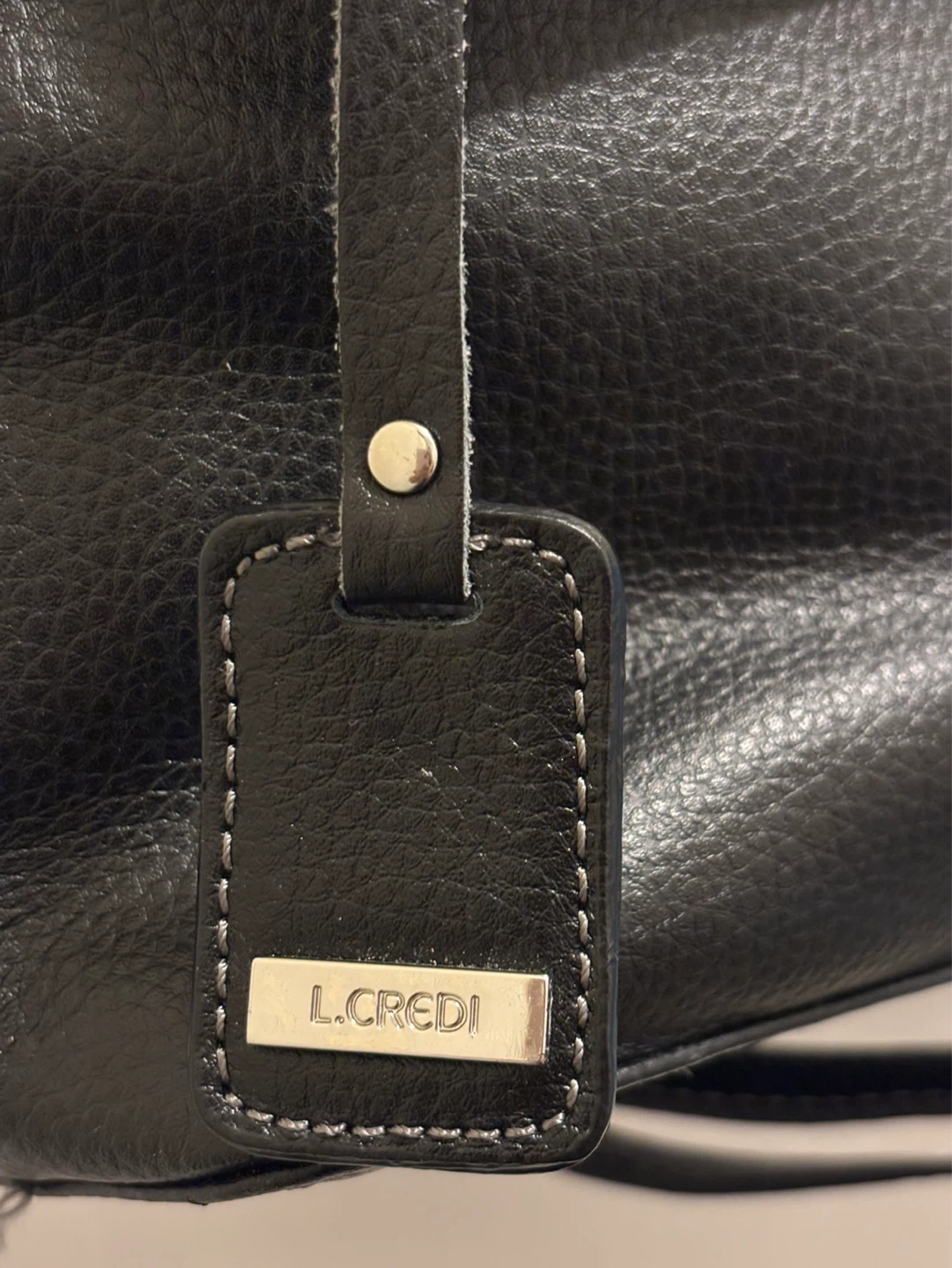 L.CREDI Black Genuine Leather Handbag - photo 4