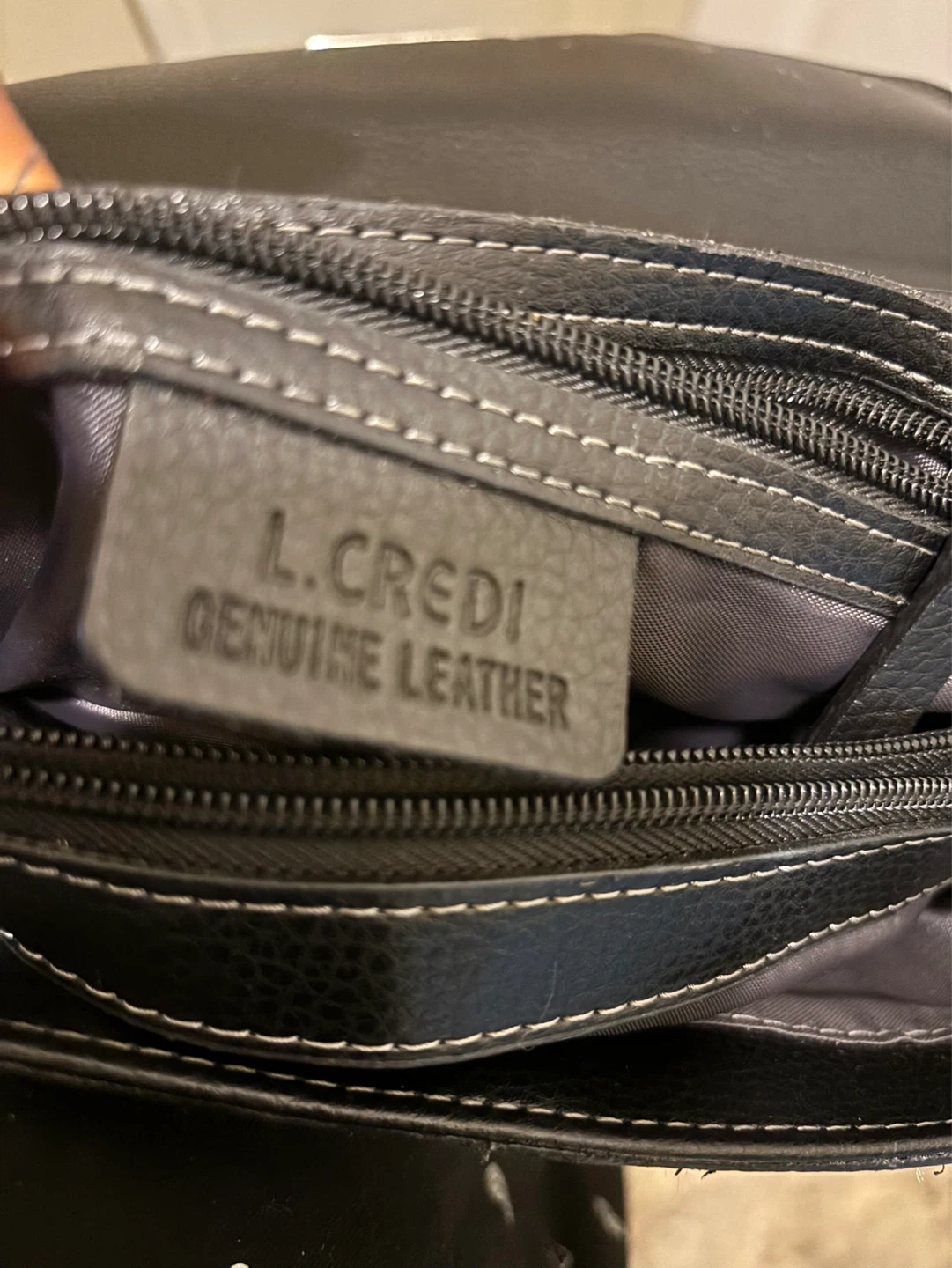 L.CREDI Black Genuine Leather Handbag - photo 5