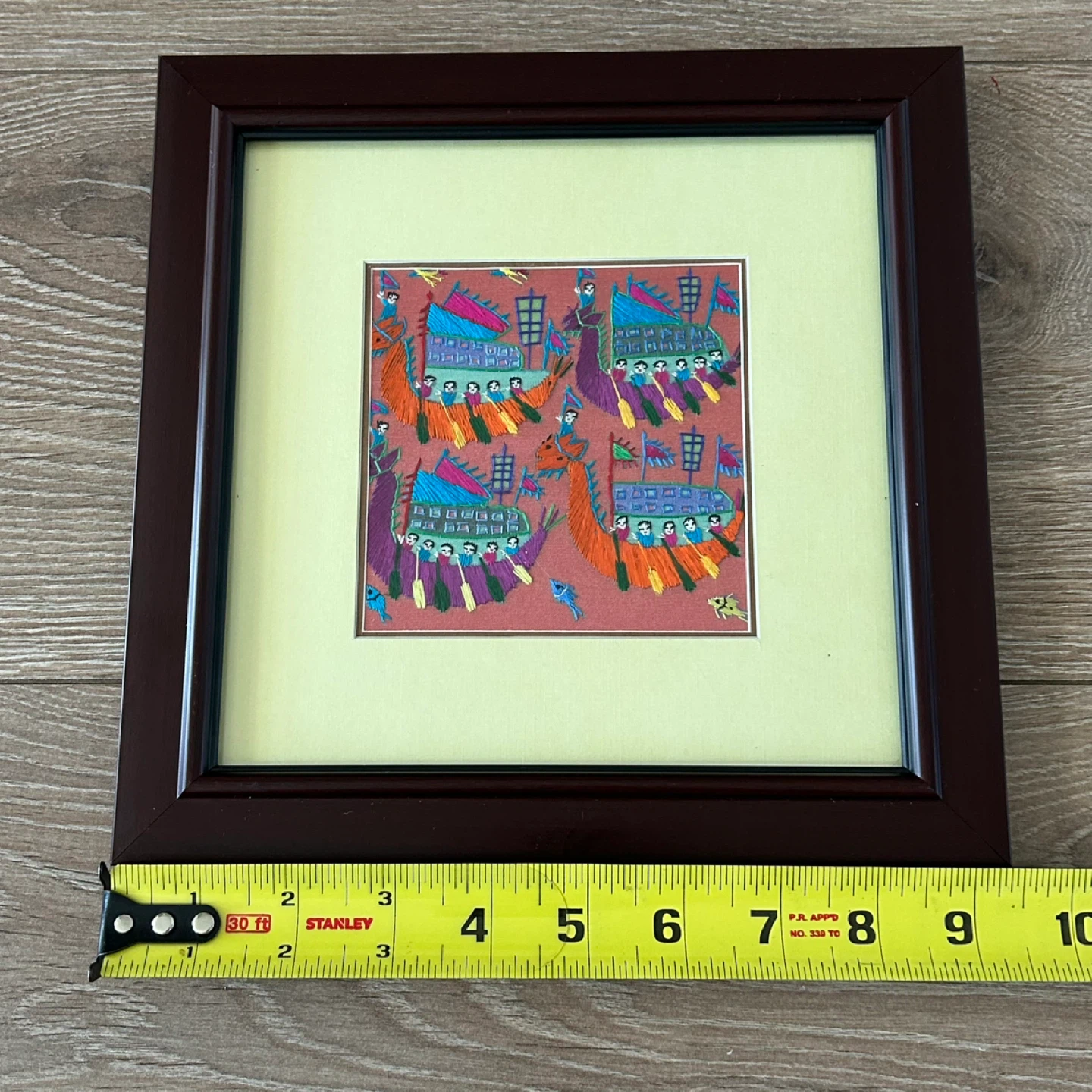 Chinese Dragon Boat Silk Embroidery Art - photo 3