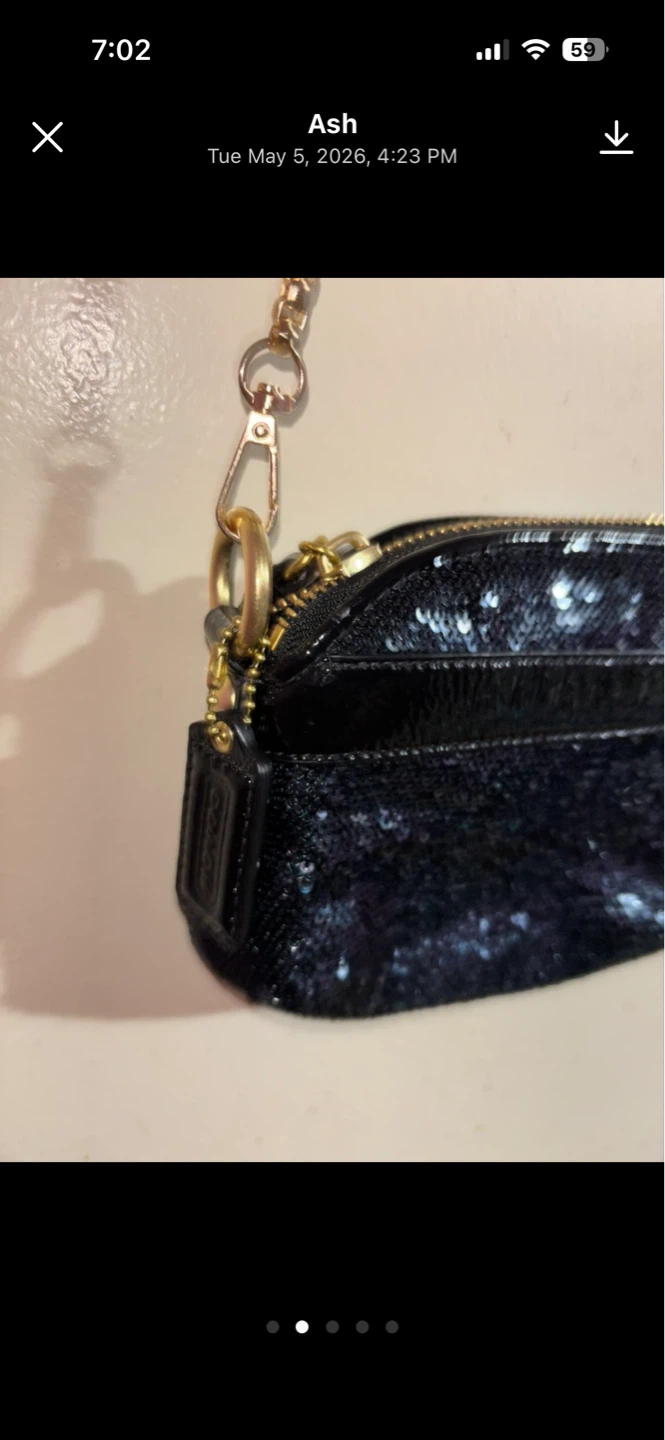 Coach Black Sequin Bow Crossbody Bag - photo 2
