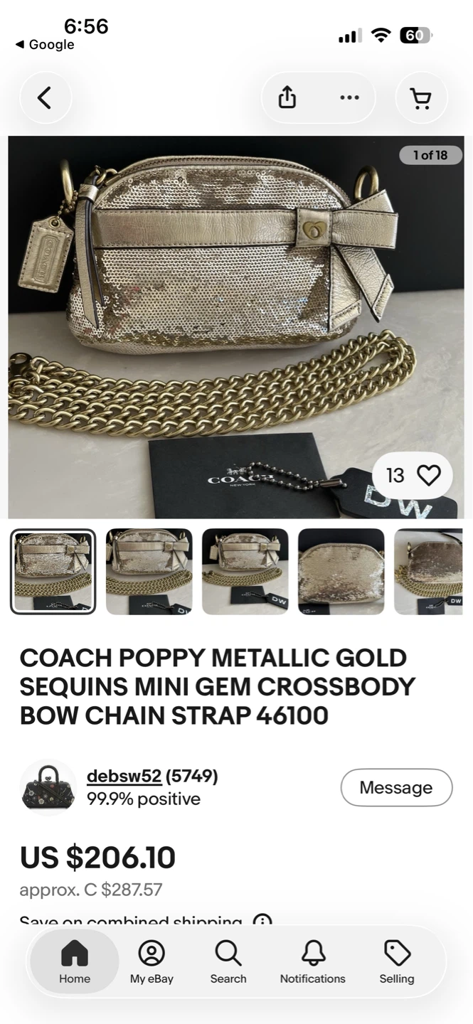 Coach Black Sequin Bow Crossbody Bag - photo 4