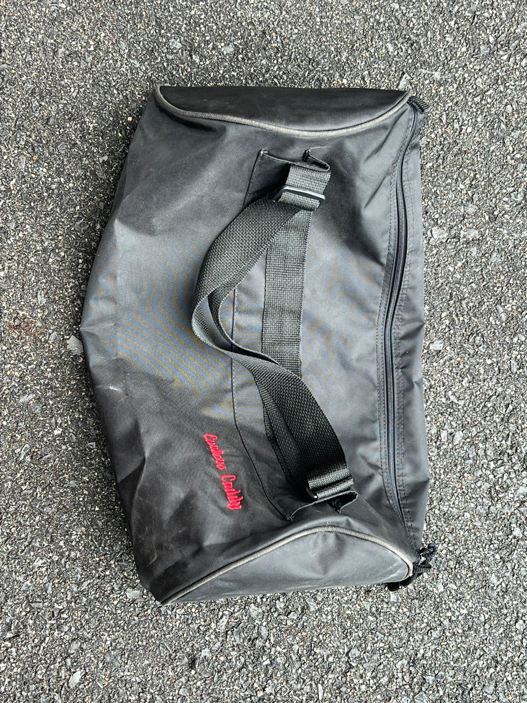 Black Duffle Bag with Red "Curler’s Caddy" Logo