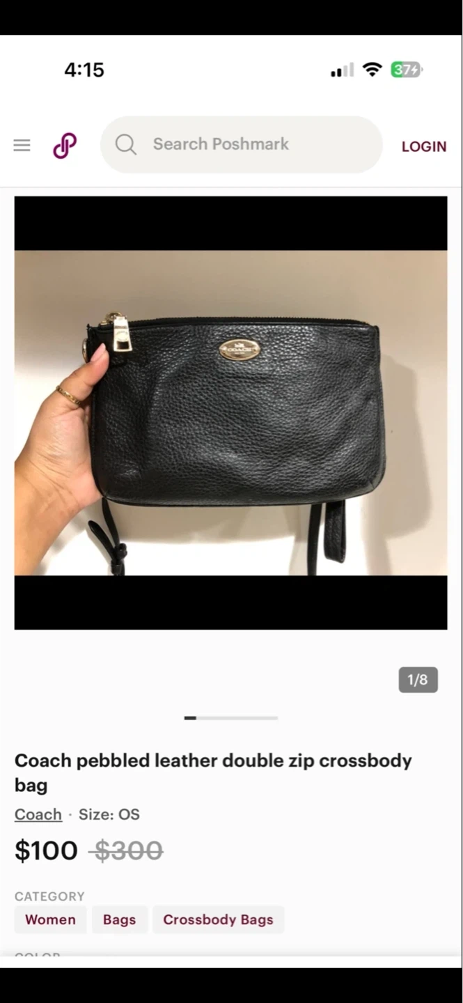 Coach Pebbled Leather Double Zip Crossbody Bag - photo 4