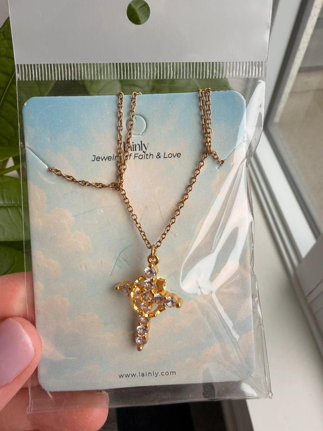 Lainly Cross Necklace with Crystals - photo 3