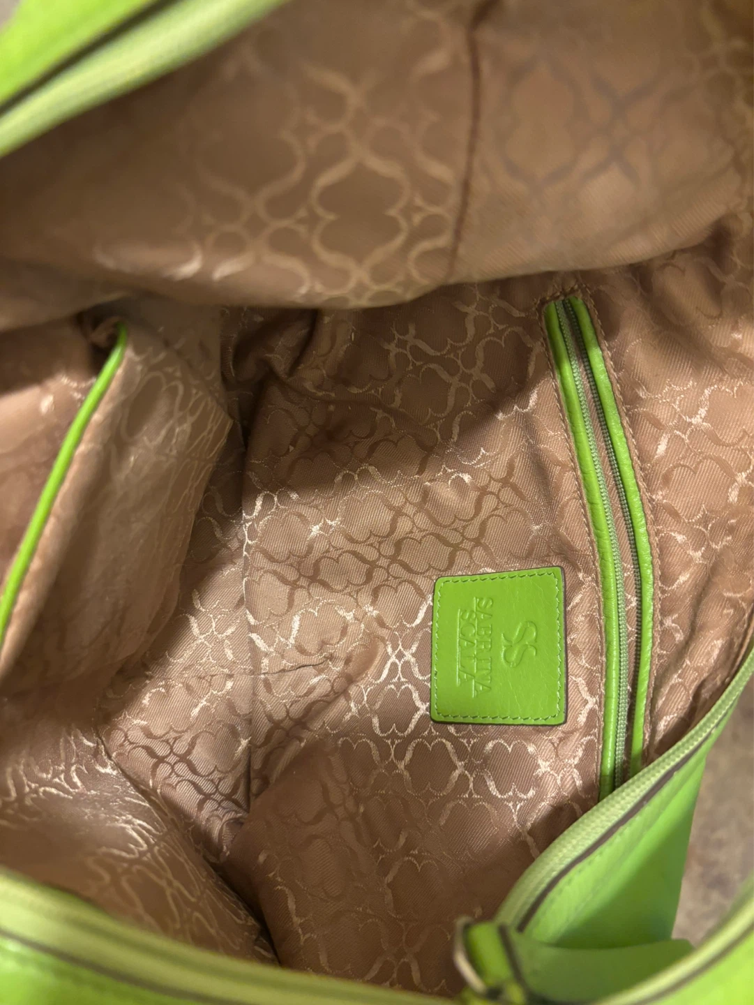 Sabrina Scialla Green Leather Hobo Bag - photo 3