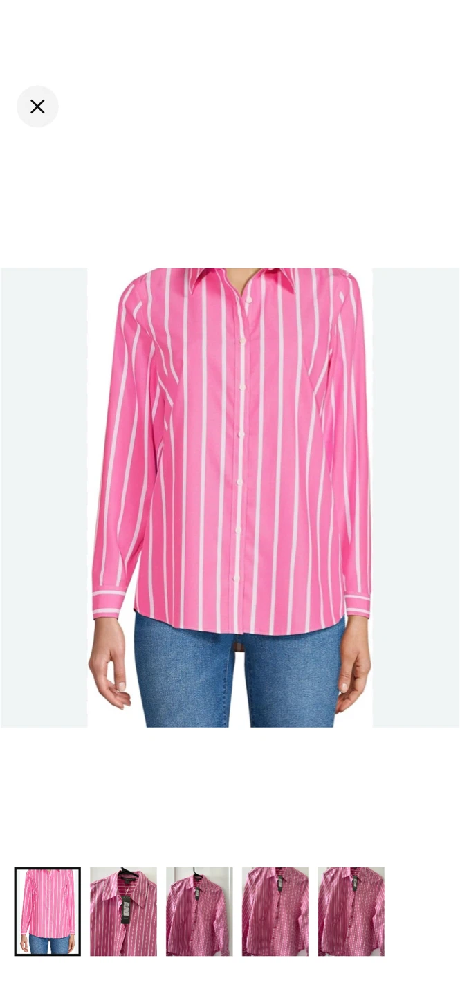 Brand new Pink Striped Button-Up Shirt - photo 4