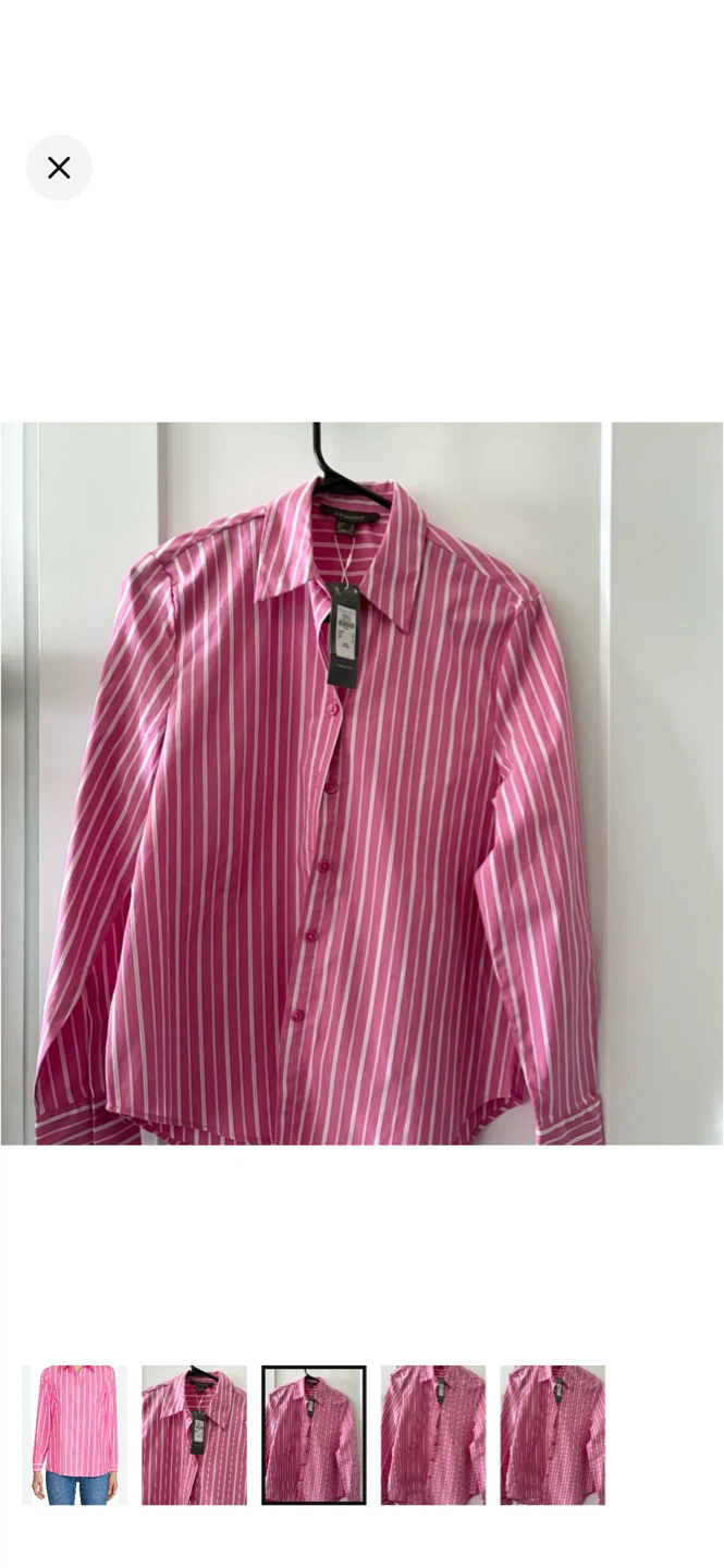 Brand new Pink Striped Button-Up Shirt