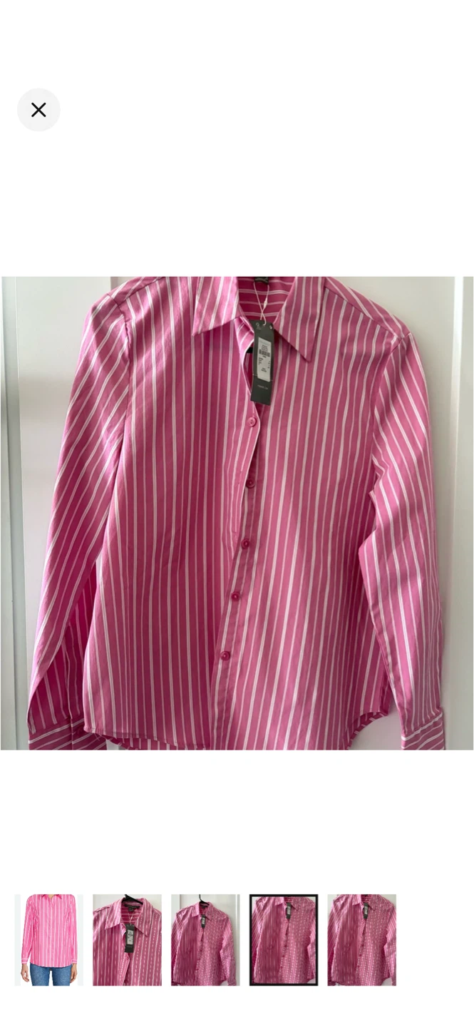 Brand new Pink Striped Button-Up Shirt - photo 3