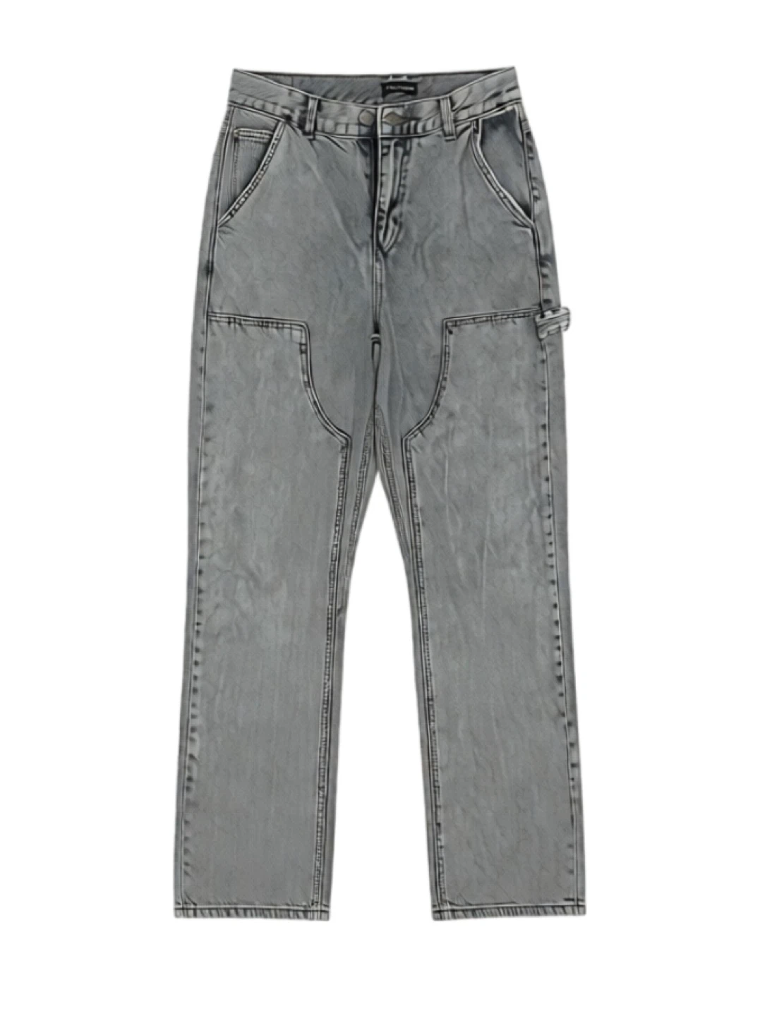 PrettyLittleThing Blue Wash Carpenter Jeans