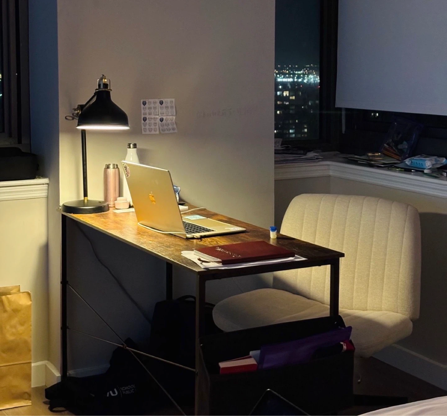 Wooden Top Desk with Metal Frame