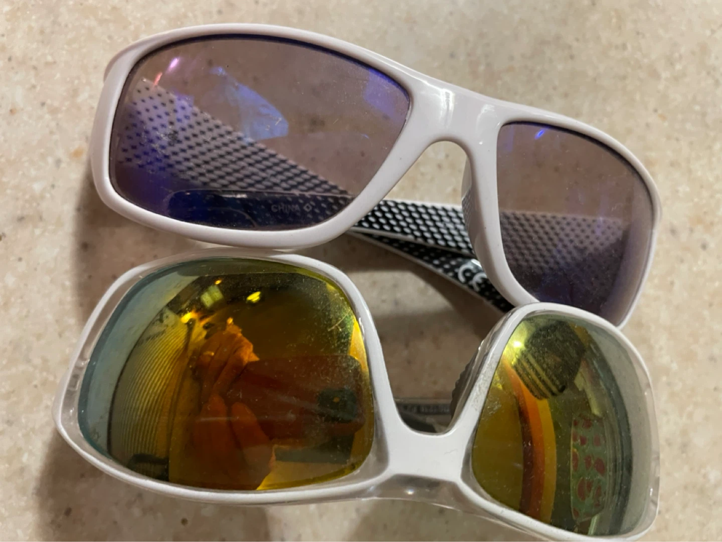 2 White Sport Sunglasses both $10