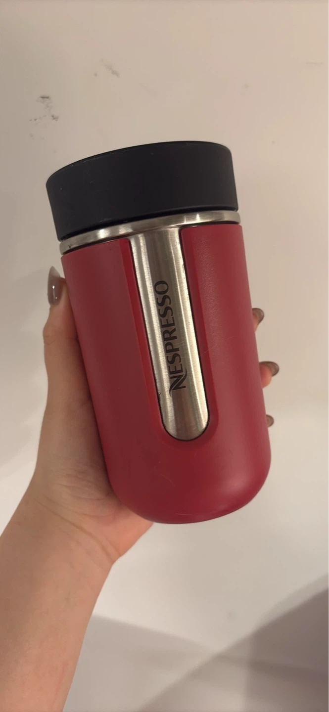 nespresso berry travel mug