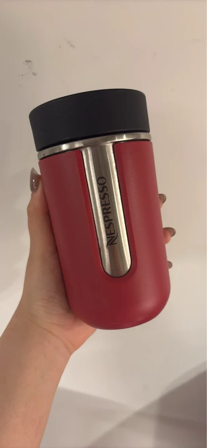 nespresso berry travel mug