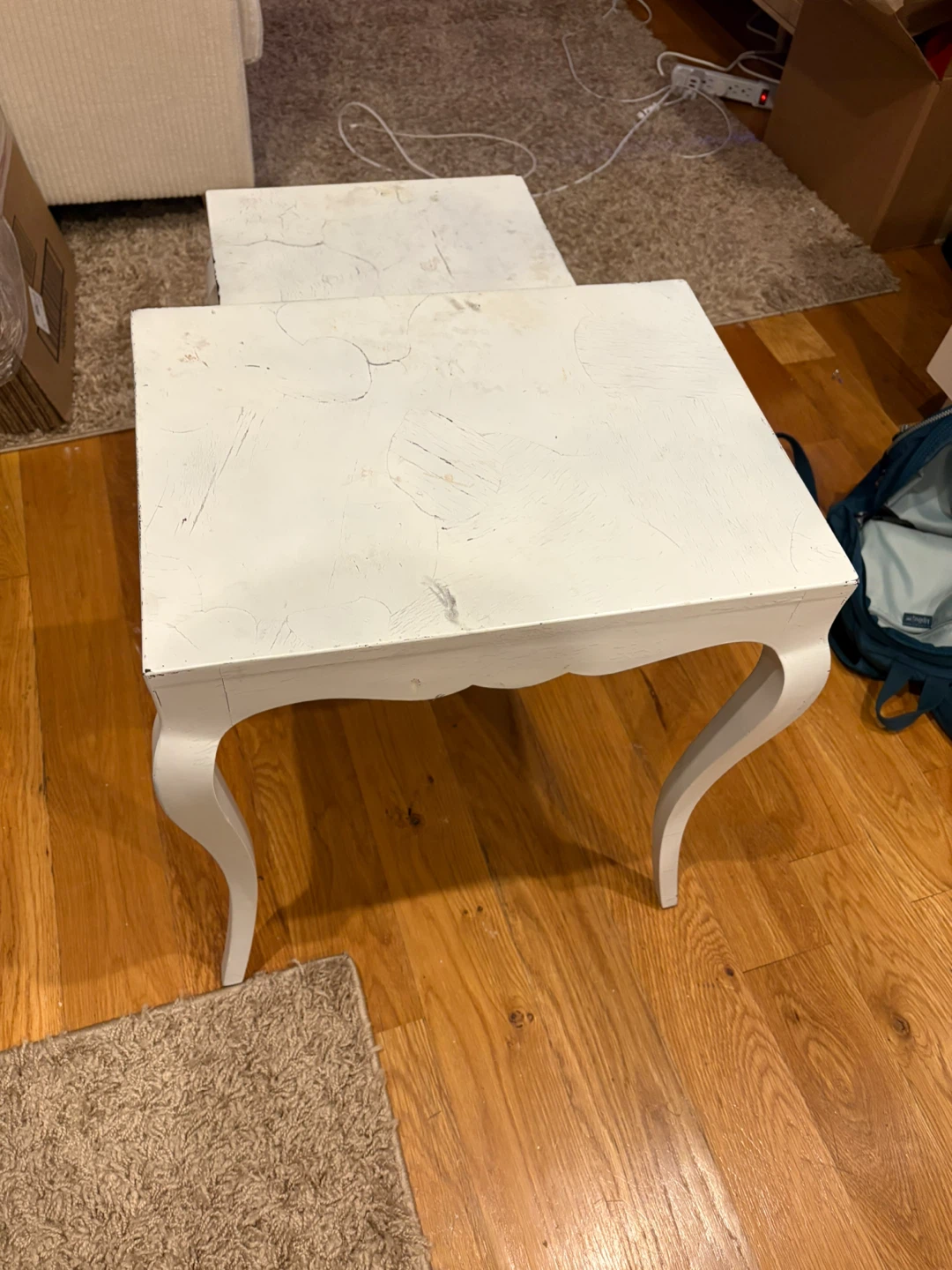 White Nesting Side Tables - photo 2