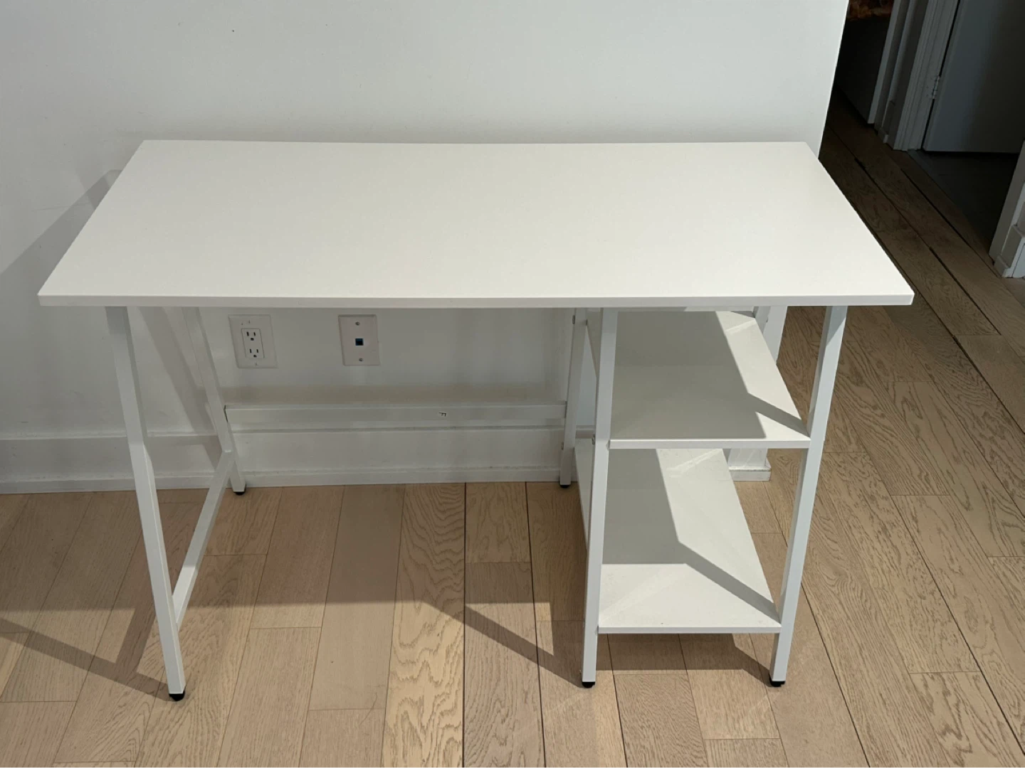 White Desk with Shelves - photo 2