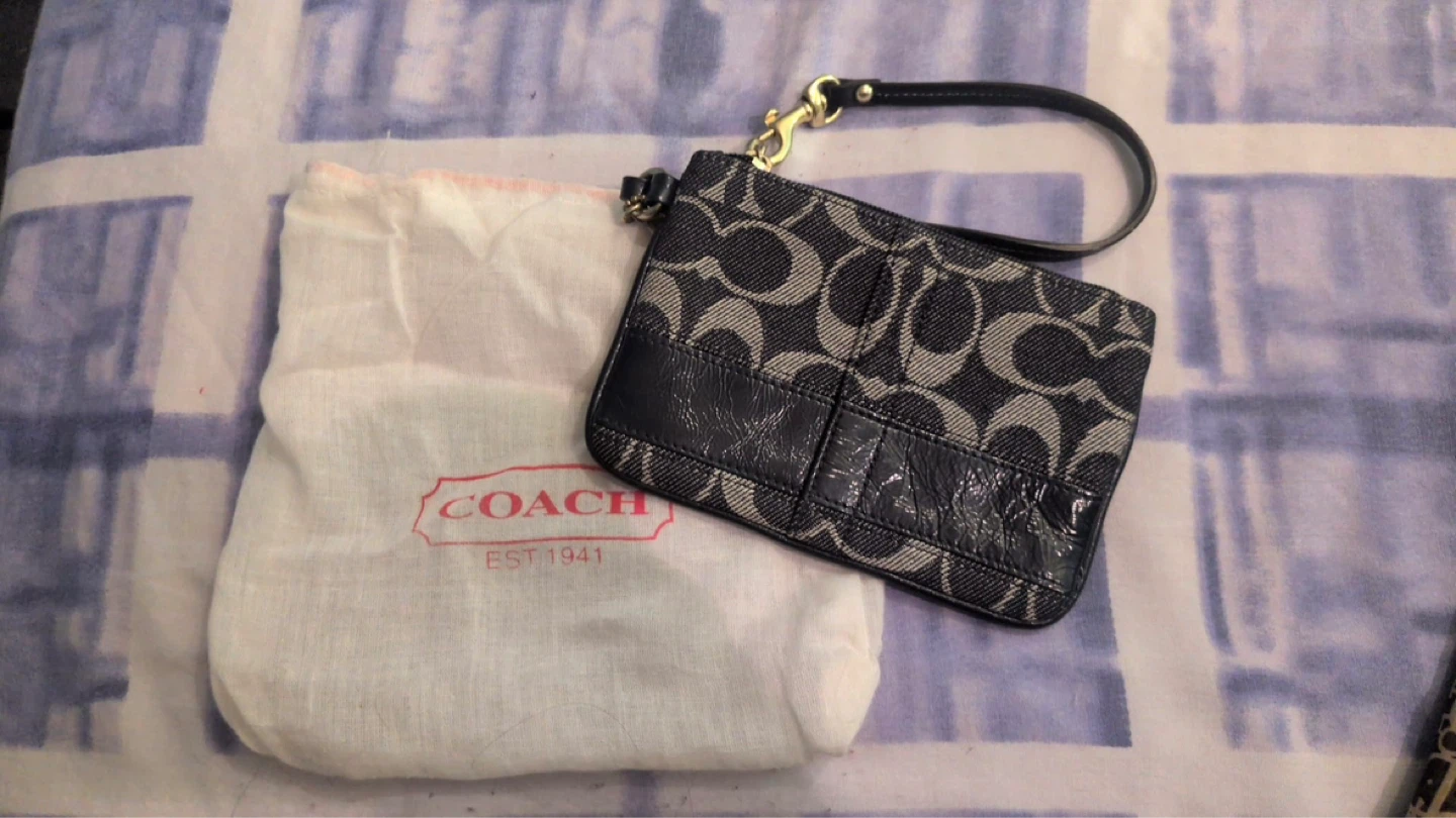 Coach Wristlet with Dust Bag