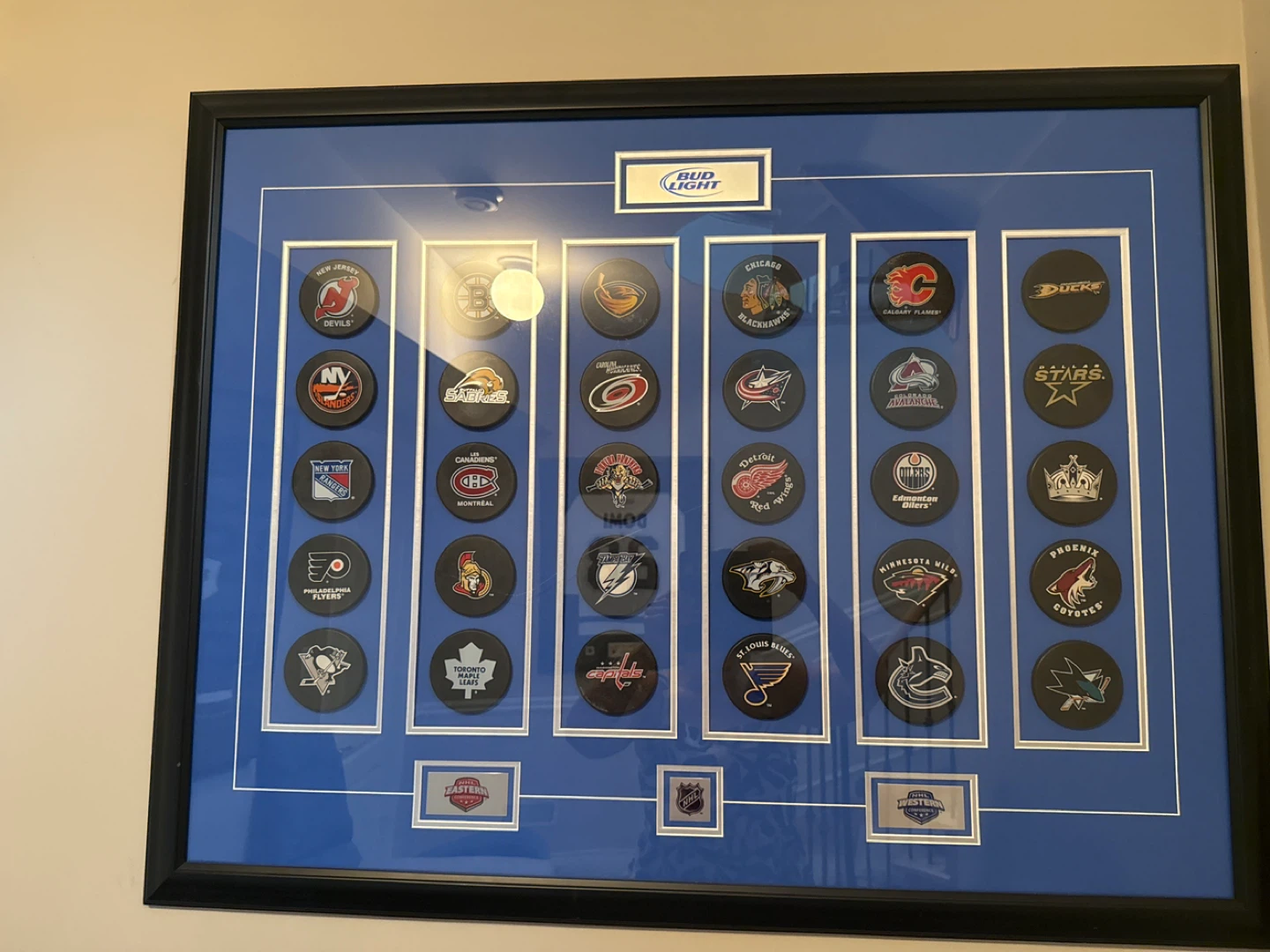 Bud Light NHL Hockey Puck Display Frame