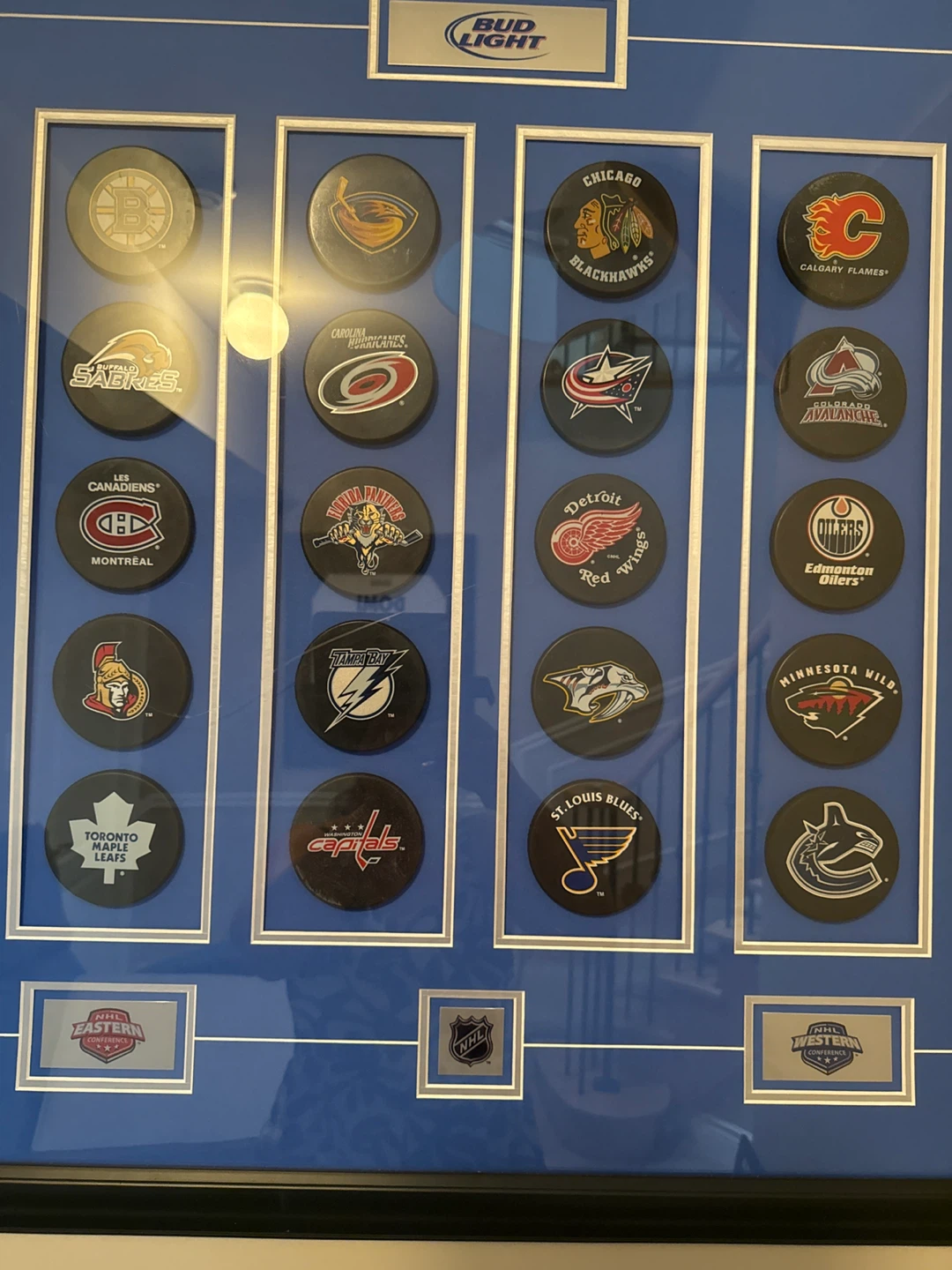 Bud Light NHL Hockey Puck Display Frame - photo 3