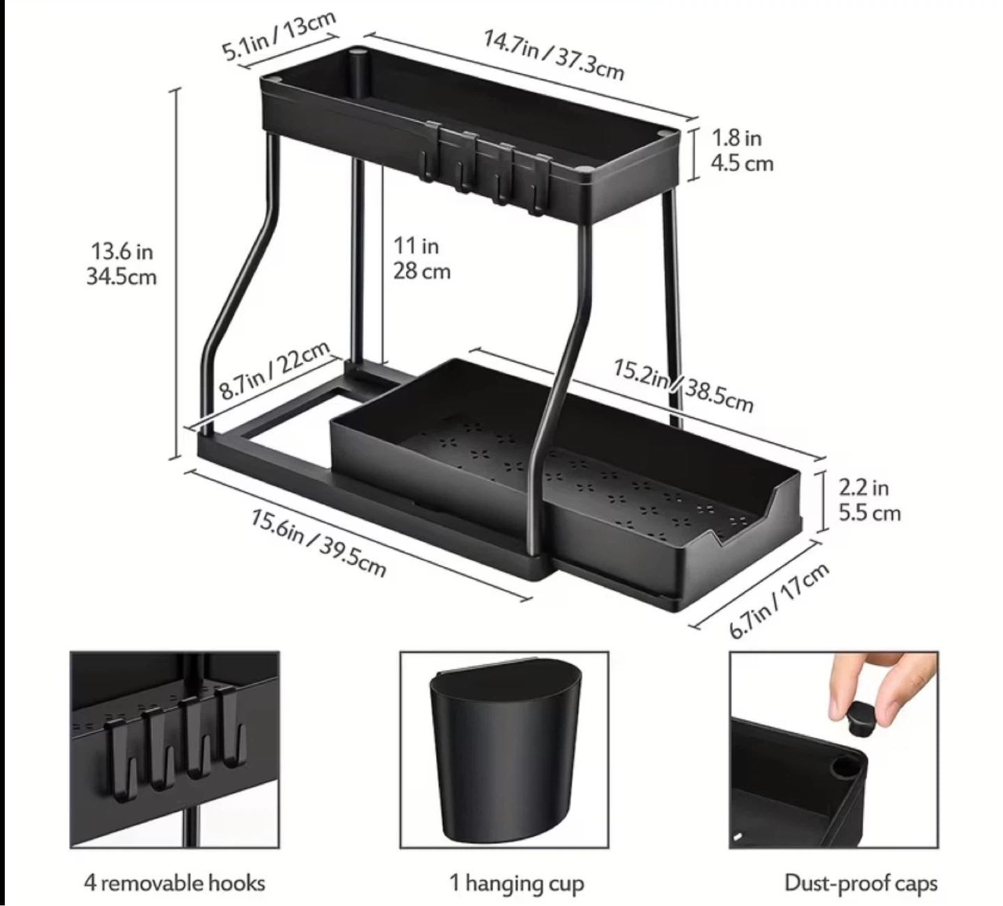 2-Tier Pull-Out Under Sink Organizer (BRAND NEW IN BOX) - photo 5