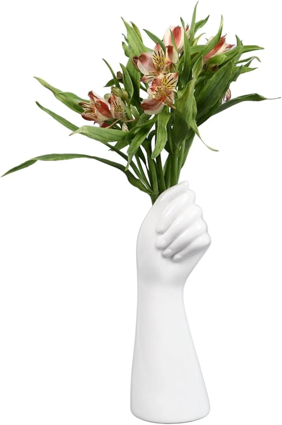 White Ceramic Hand Vase - photo 3