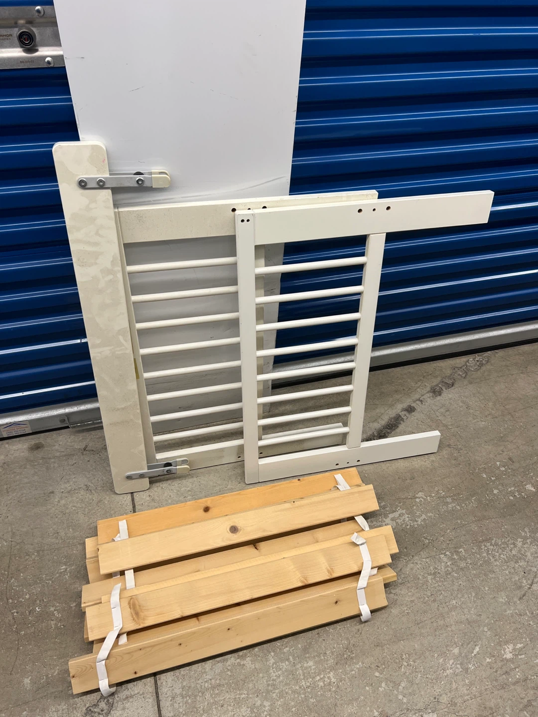 White Wooden Crib Rails and Slats - photo 2