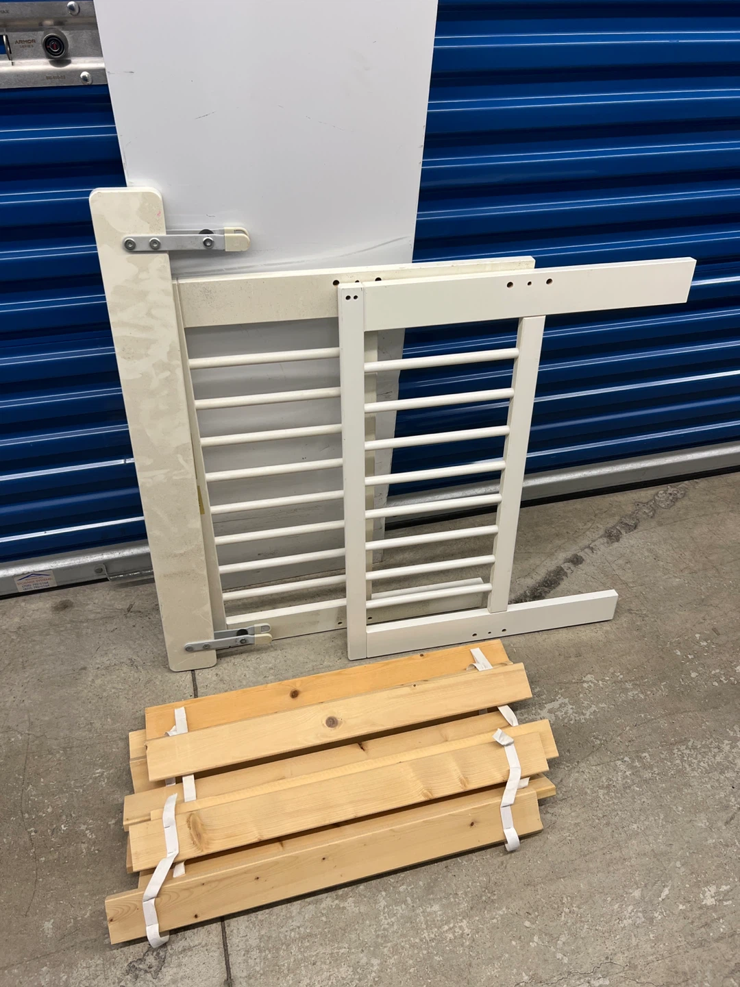 White Wooden Crib Rails and Slats
