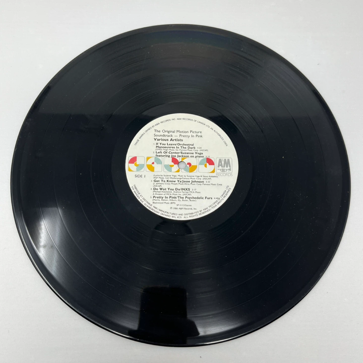 Pretty in Pink Original Motion Picture Soundtrack Vinyl Record - photo 3