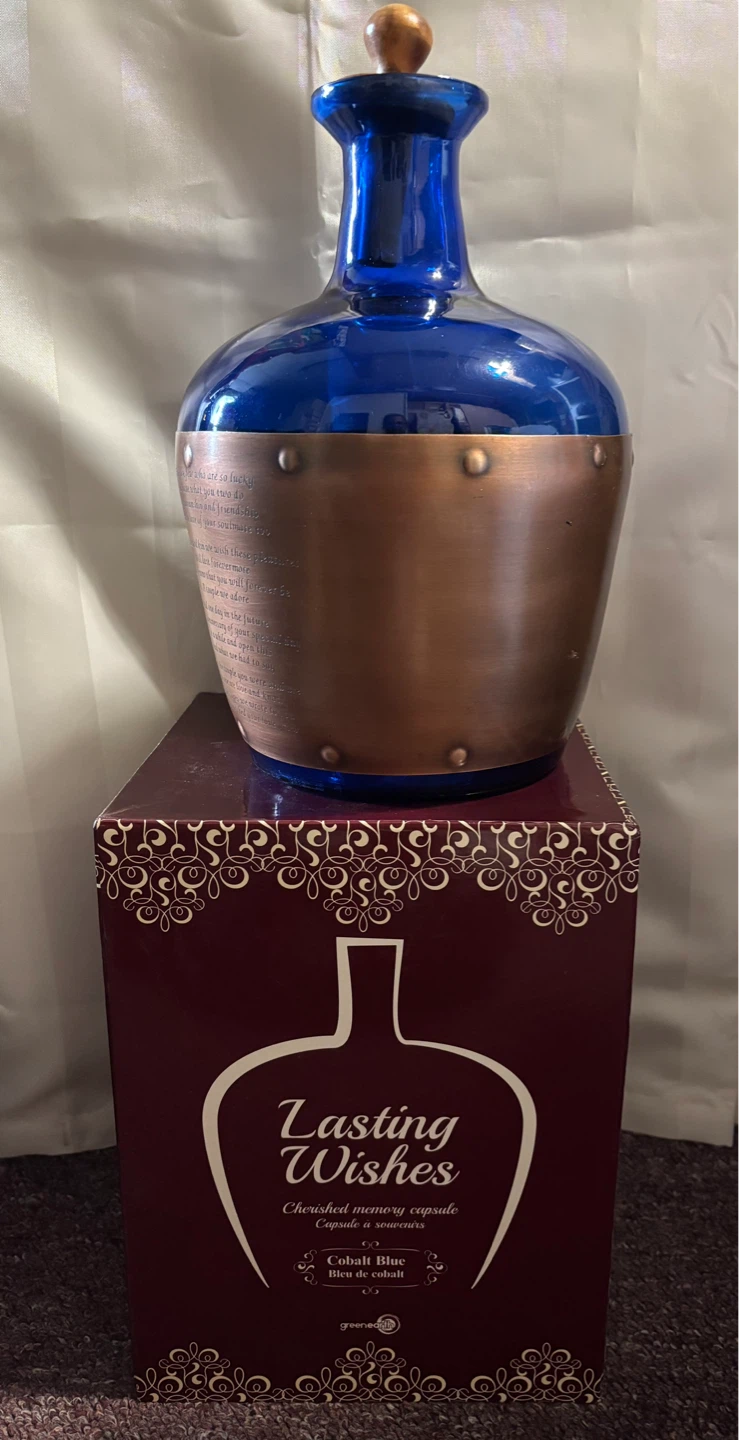 Lasting Wishes Cherished Memory Capsule Cobalt Blue