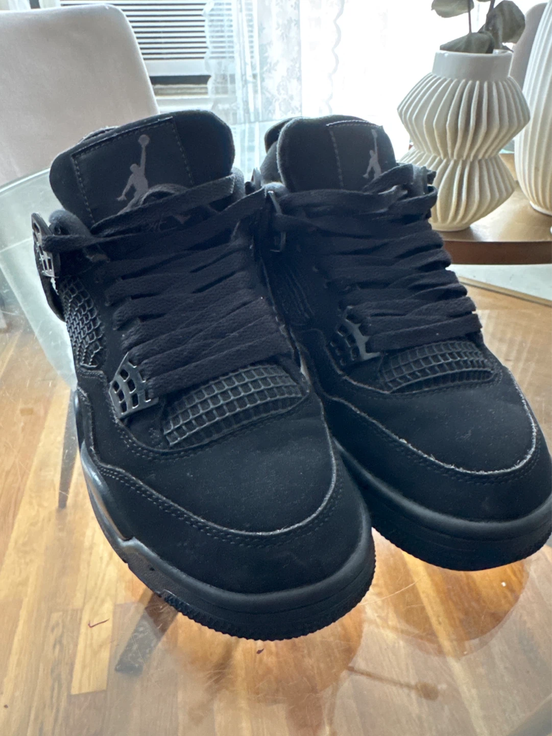 Air Jordan 4 Retro Black Sneakers size 7