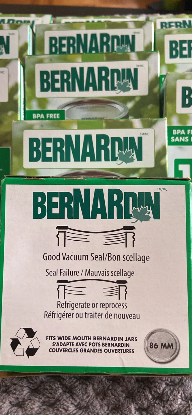 15 New Bernardin Wide Mouth Snap Lids (12 Pack) - photo 2