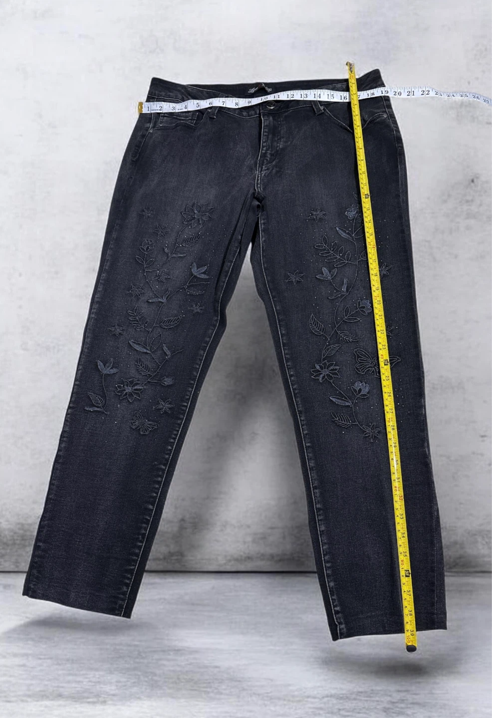 Love x Indigo Embellished Black Jeans Size 16 - photo 3