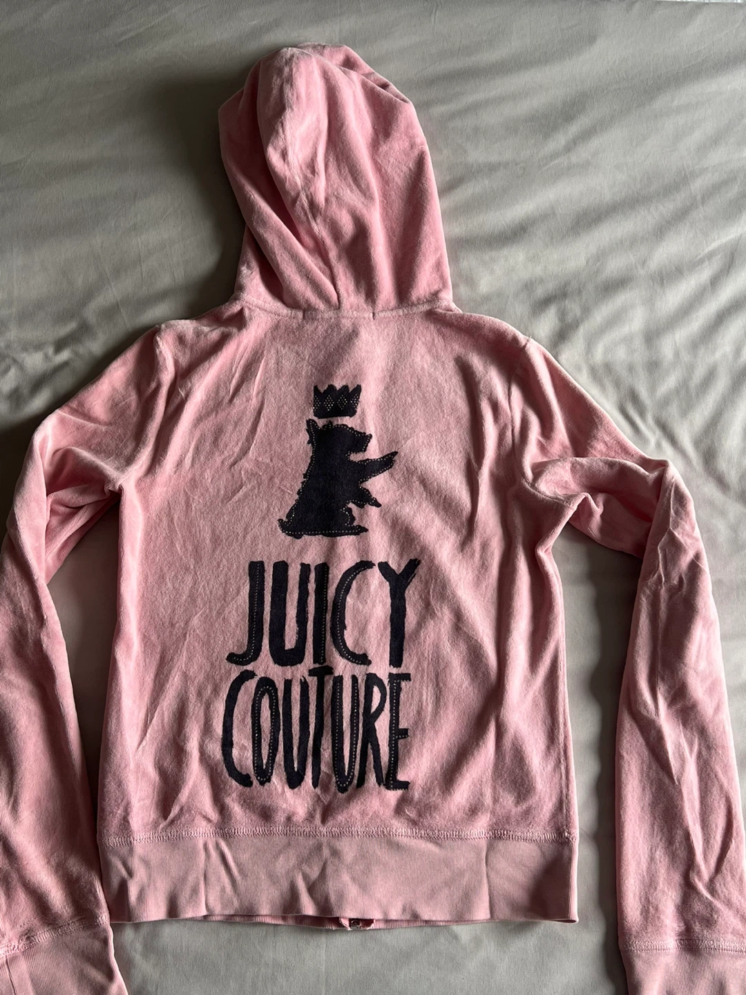 Juicy Couture Pink Velour Hoodie -Size Small - photo 4