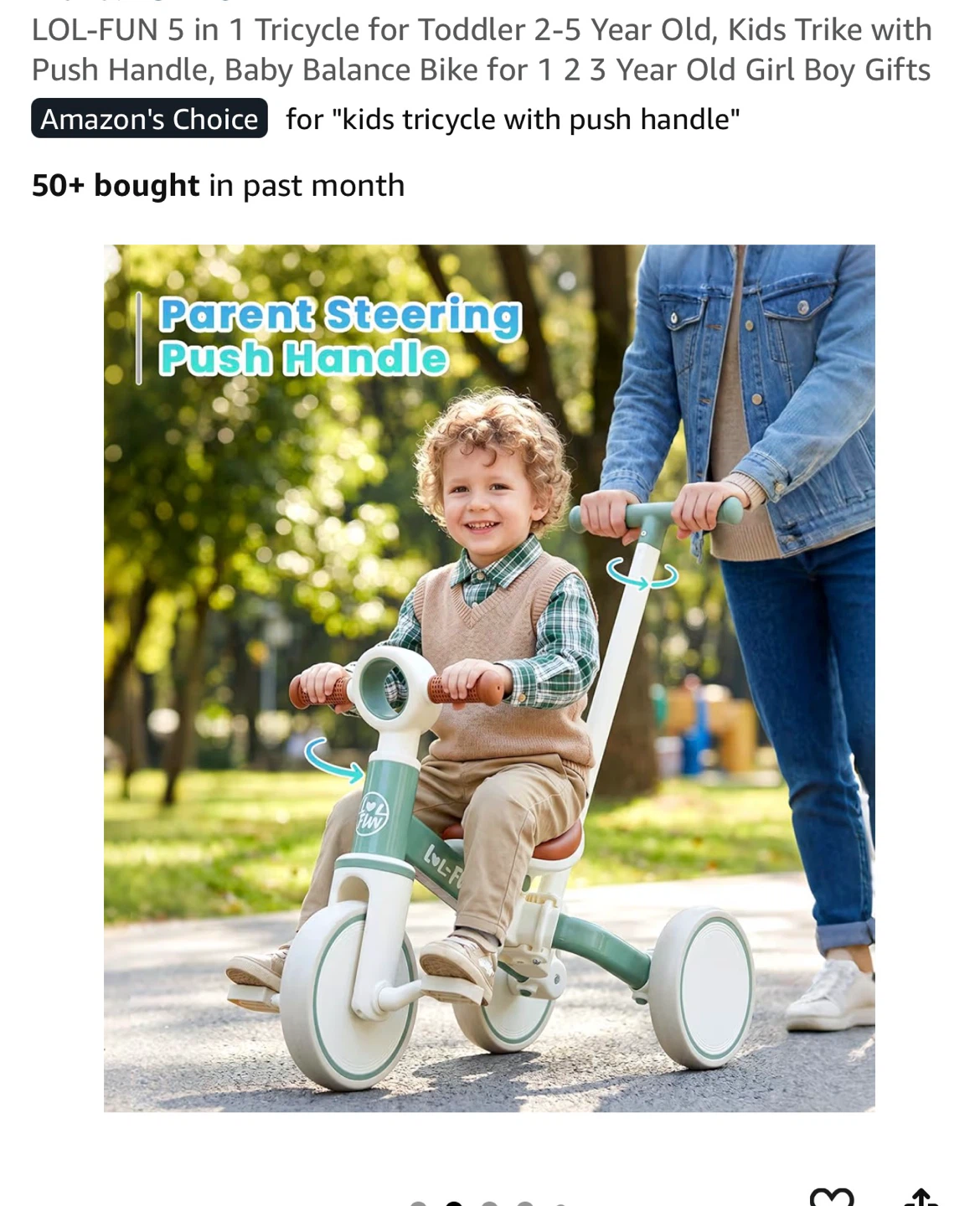 LOL-FUN 5-in-1 Tricycle for Toddlers