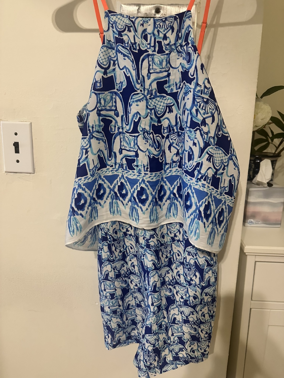 Lilly Pulitzer Elephant Print Romper Size 2