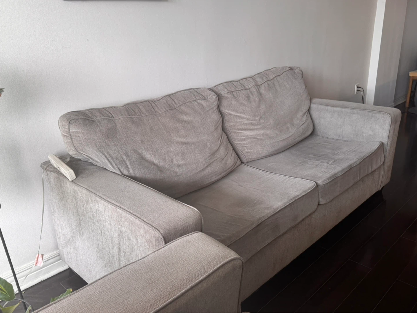 Light Grey Couch + Armchair - photo 3