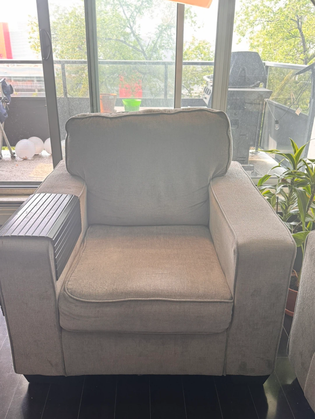 Light Grey Couch + Armchair - photo 4