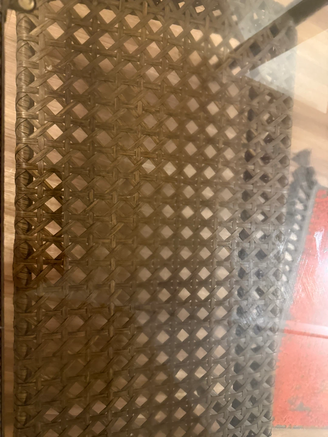 Wicker Coffee Table with Glass Top - photo 3