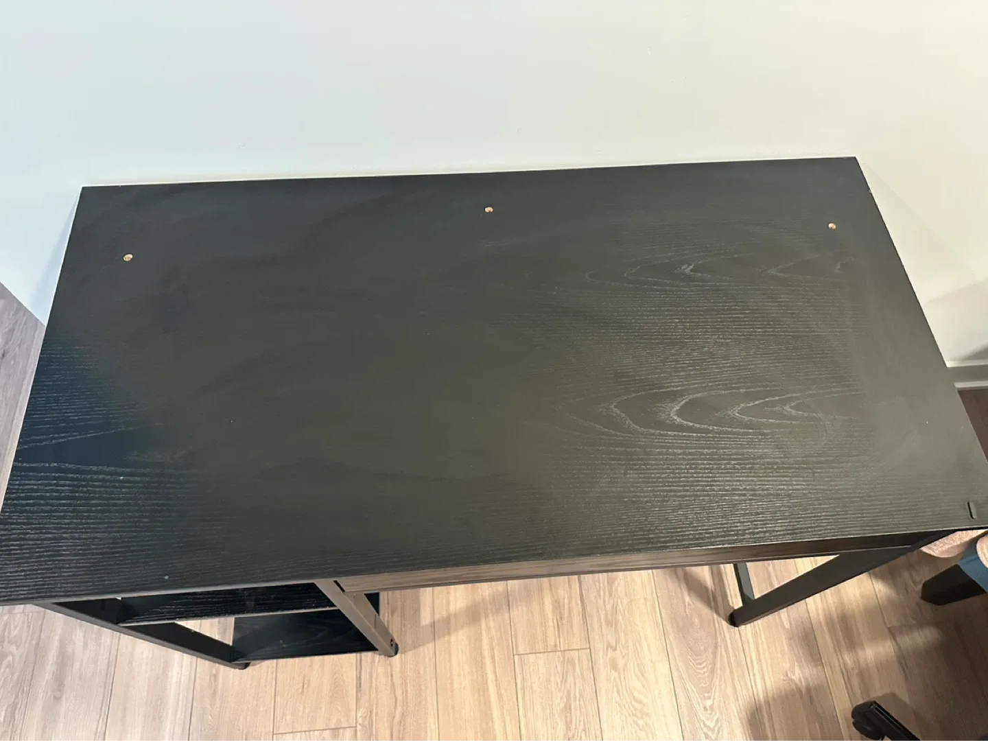 Black Desk with Drawer and Shelves - photo 4