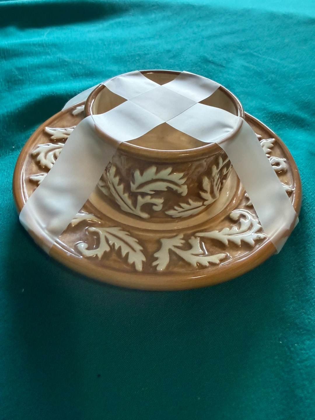 Vintage Decorative Brown Serving Dish Teacup - photo 2