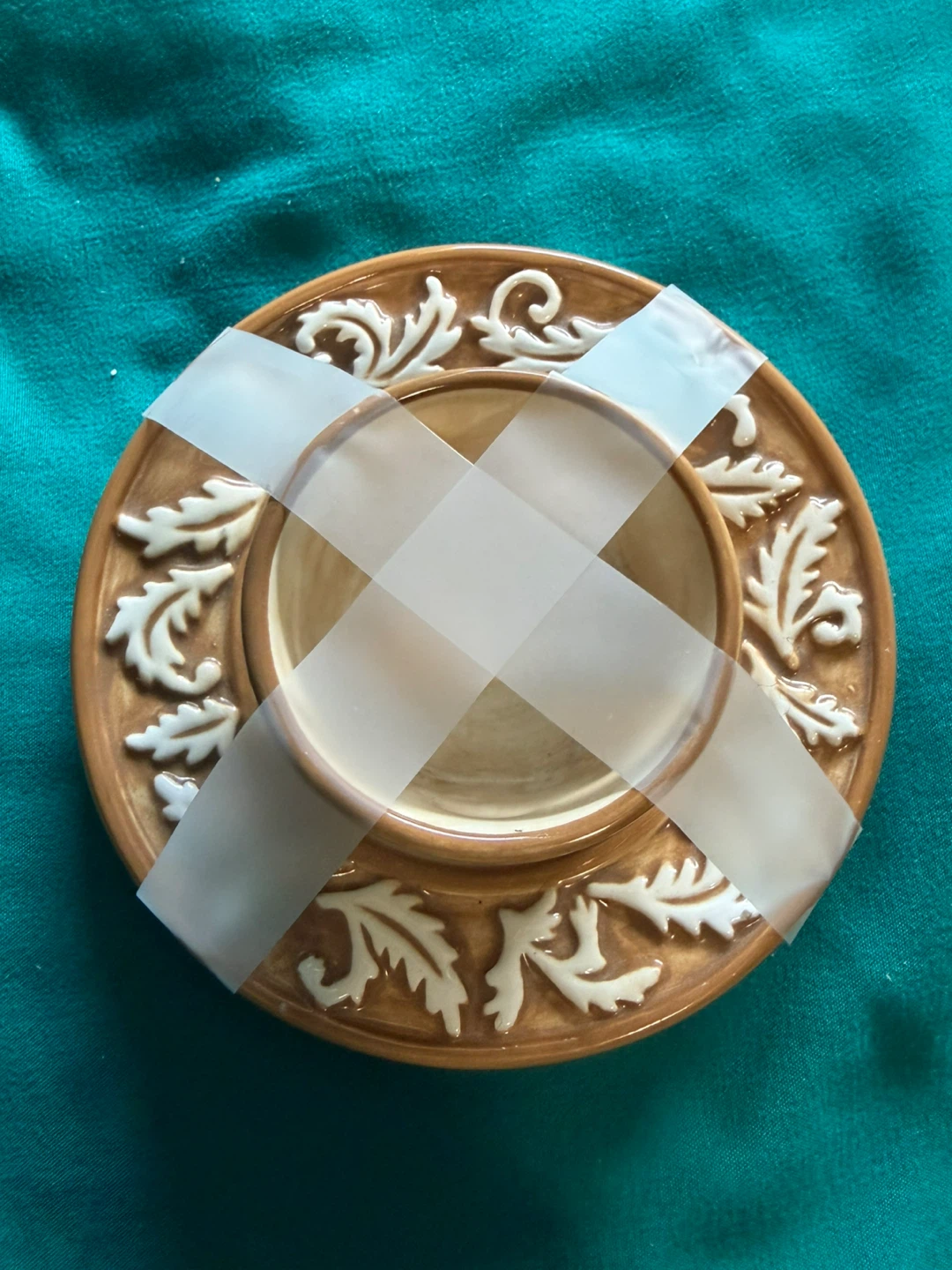Vintage Decorative Brown Serving Dish Teacup