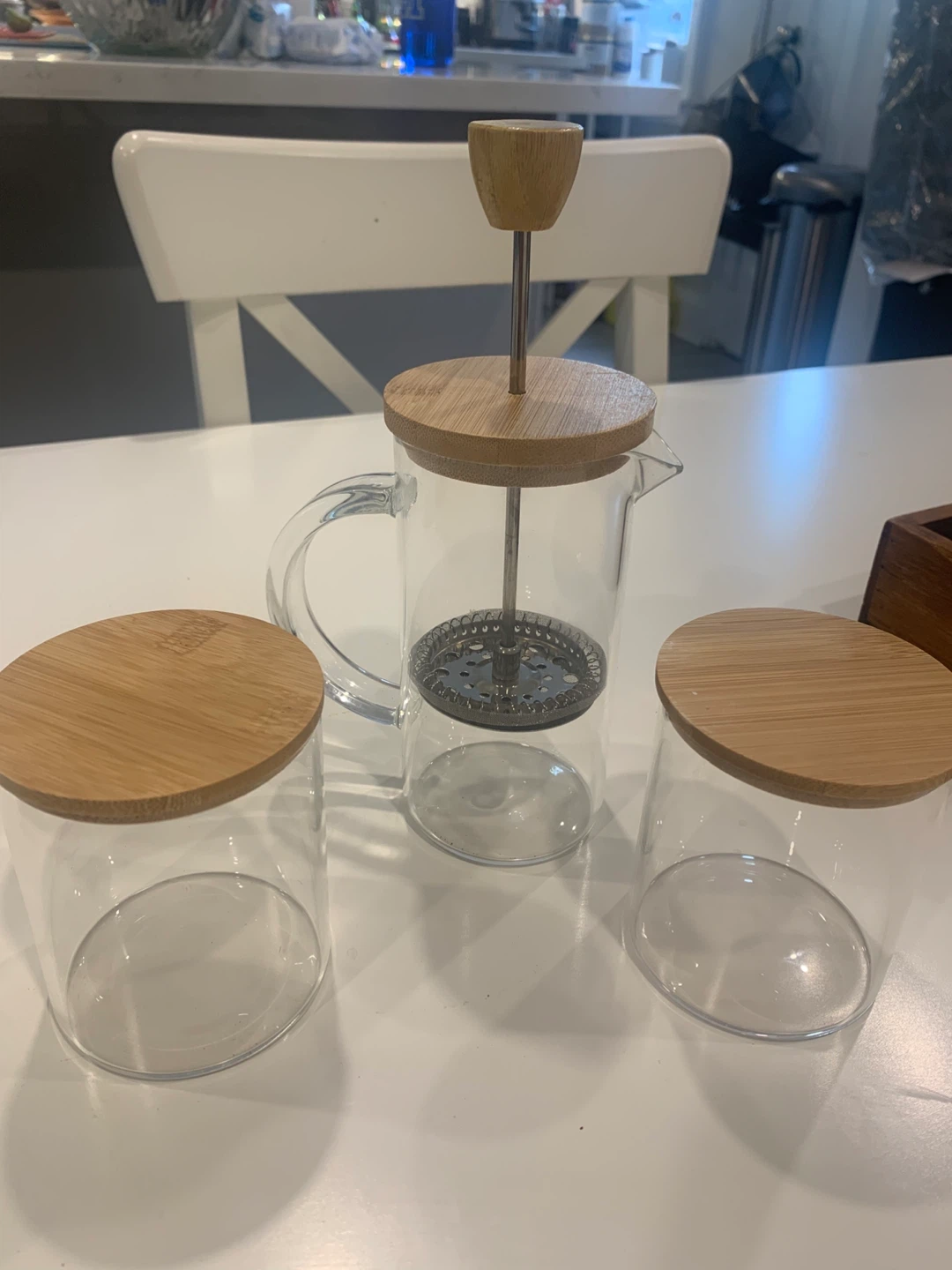 Glass French Press with Bamboo Lids - photo 2