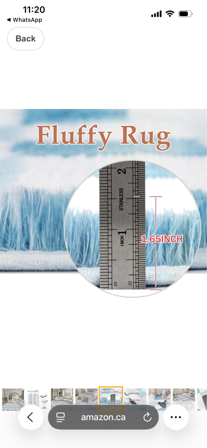 WONDRG Fluffy Area Rug - Blue Plaid - 8x10 FT - photo 5