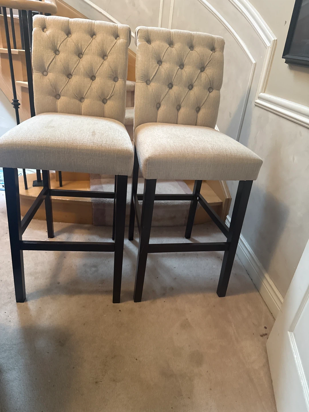Tufted Back Bar Stools - Set of 2 - photo 3