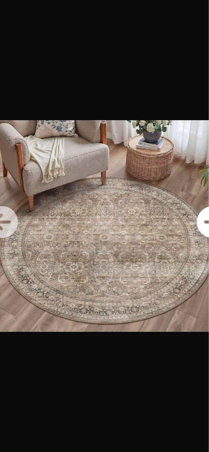 HUGEAR 5ft Round Rug