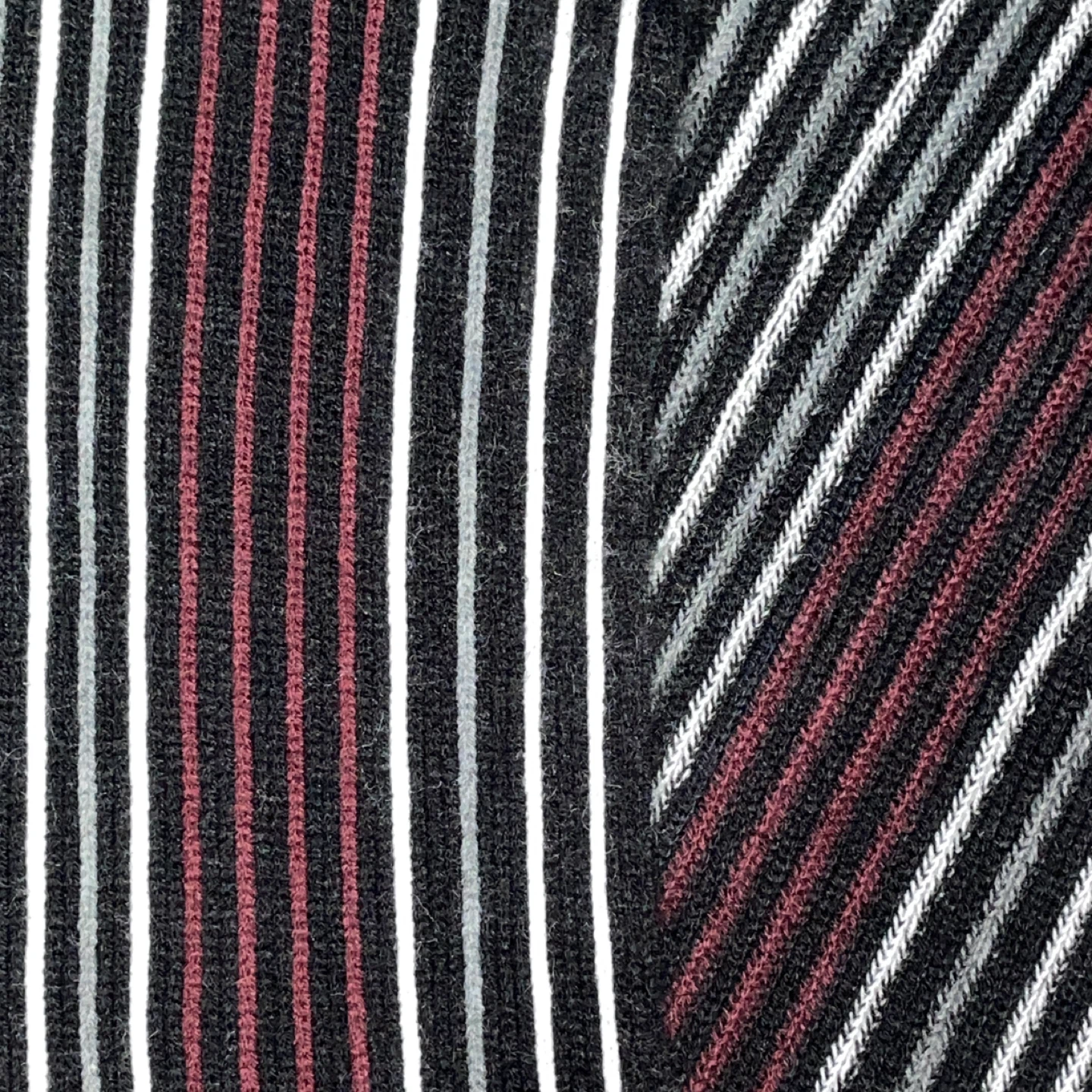 Striped Fringed Knit Scarf (58 x 9 inches) - photo 3