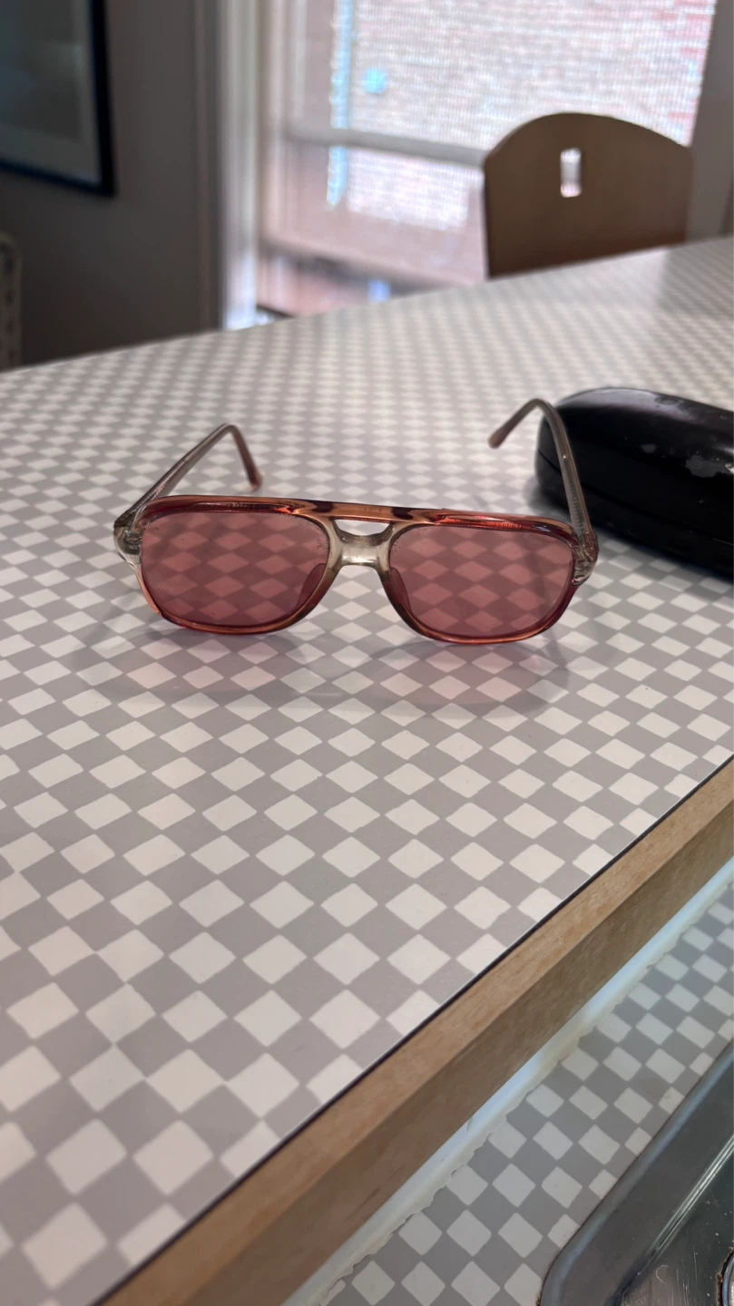 Pink Tinted Aviator Sunglasses - photo 3