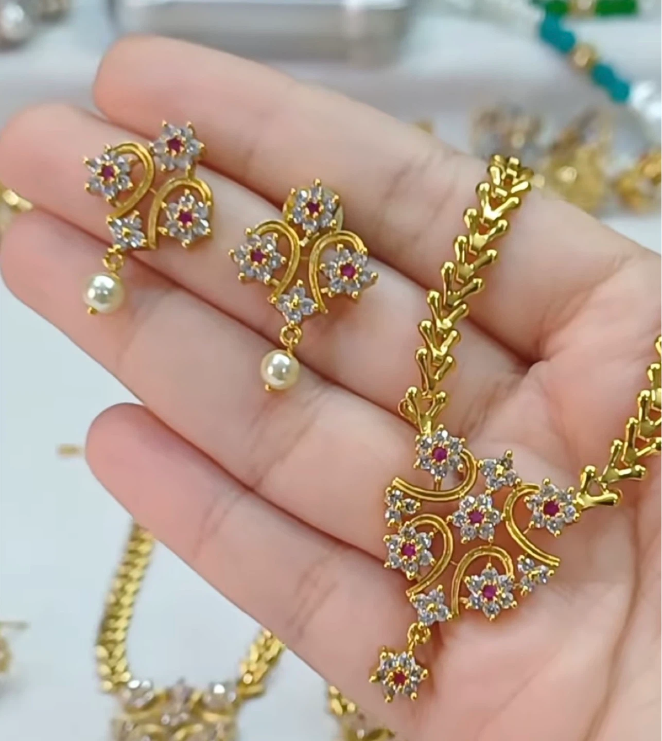 Real Gold Plated Jewellery Set - Guaranteed non fading